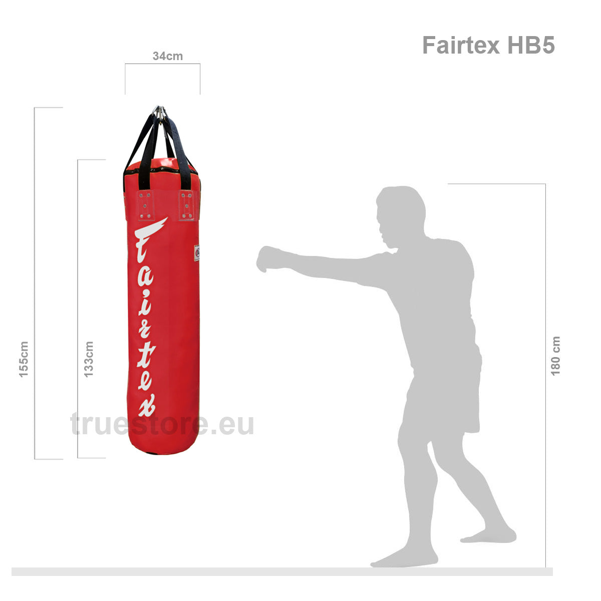 Fairtex HB5-HEAVY BAG 4FT (BLACK)