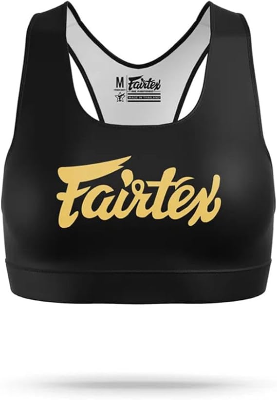 Fairtex CLASSIC SPORT BRA (Black/Gold) - SB1