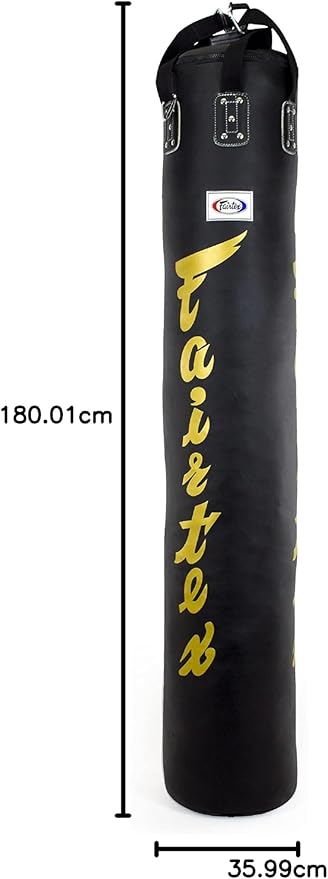 Fairtex HB6-BANANA BAG 6FT (BLACK / GOLD)