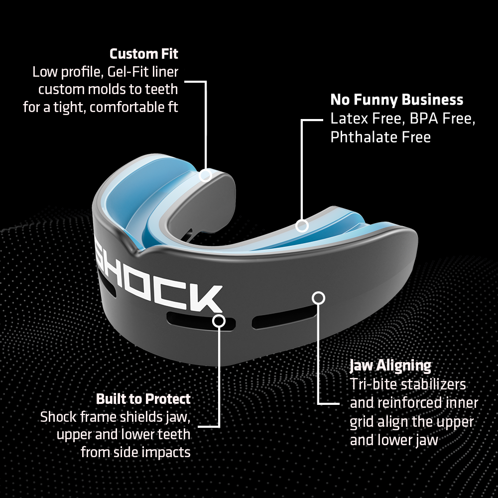 SHOCK DOCTOR - Mouthguard KIDS Nano Double (Black) - 6701BK