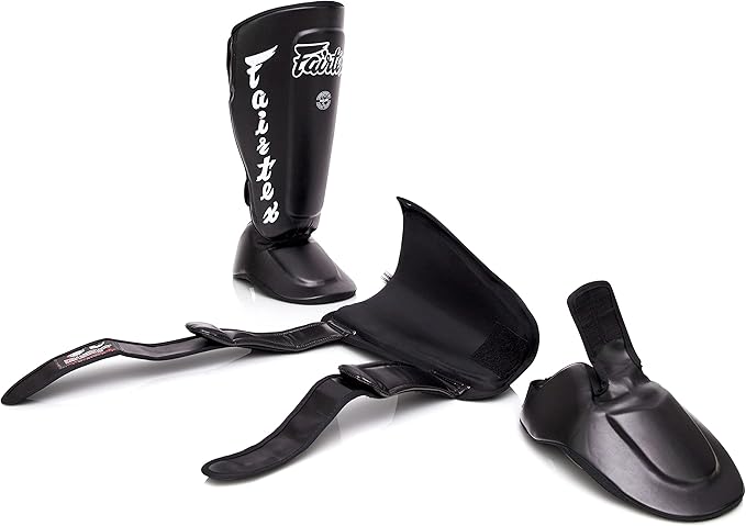 Fairtex Detachable In-Step Shin Pads (Black) - SP7