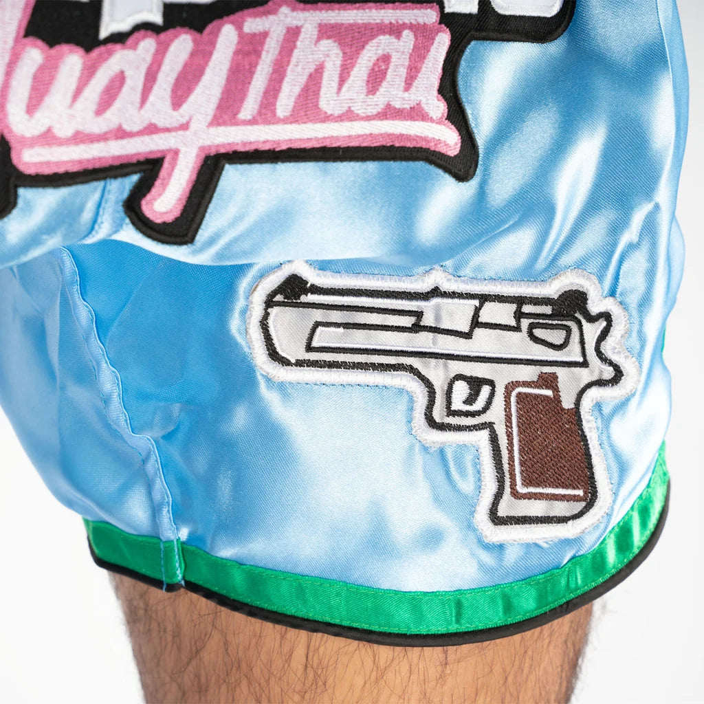 8WEAPONS - Muay Thai Short MIAMI THAI (Blue-Purple)
