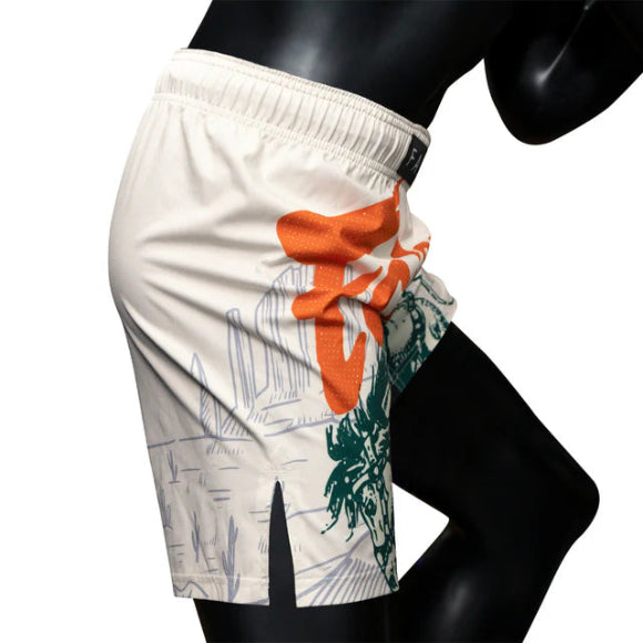 Fairtex MMA SHORTS "DESERT RIDER" (White Green) - AB22