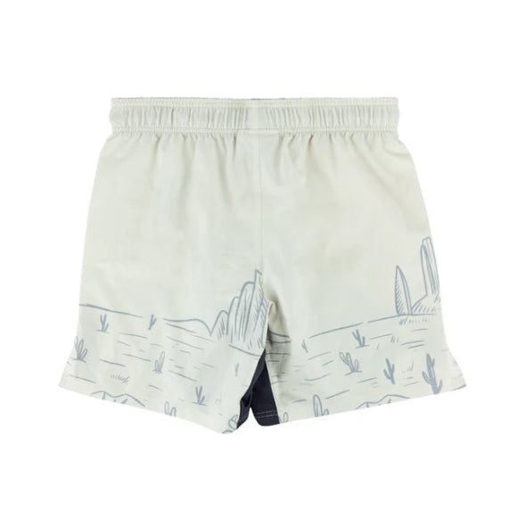 Fairtex MMA SHORTS "DESERT RIDER" (White Green) - AB22