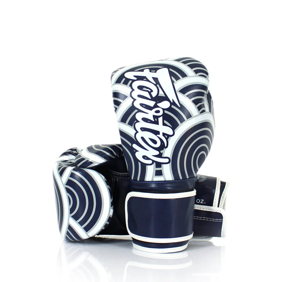 Fairtex MUAY THAI / BOXING GLOVES ART Collection (Blue / White) - BGV14