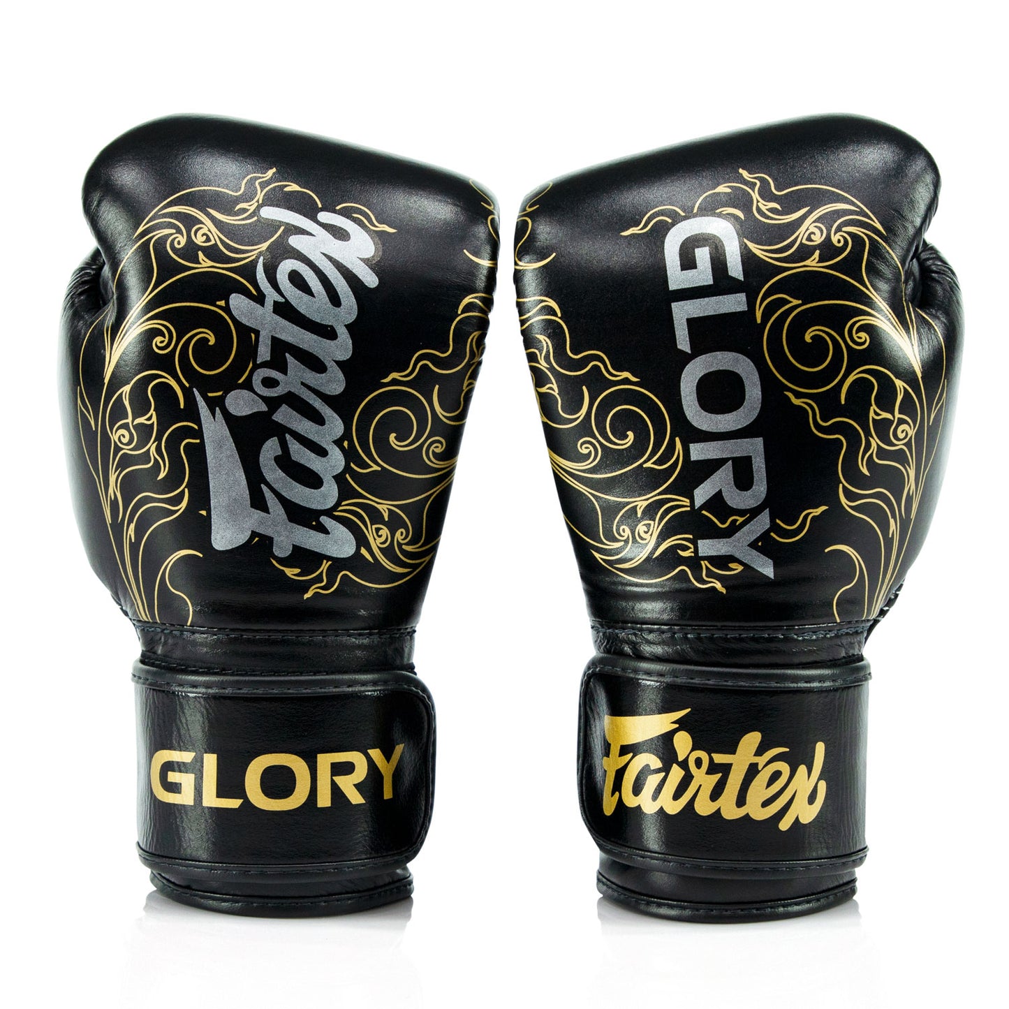 Fairtex BGVG3 - BOXING GLOVES "X GLORY KICKBOXING Valco Black Gold" Genuine Leather