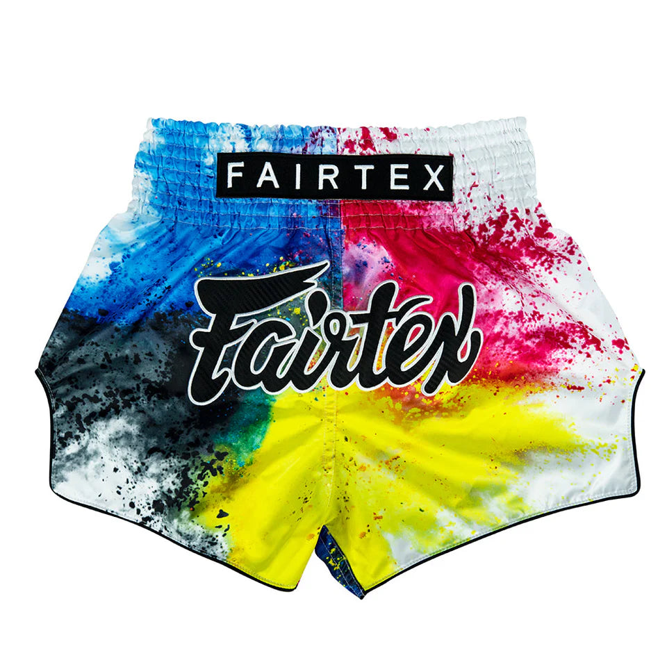 Fairtex MUAY THAI SHORTS (White Acid JAZZ) - BS1937