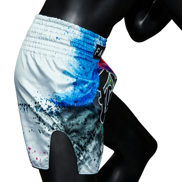 Fairtex MUAY THAI SHORTS (White Acid JAZZ) - BS1937