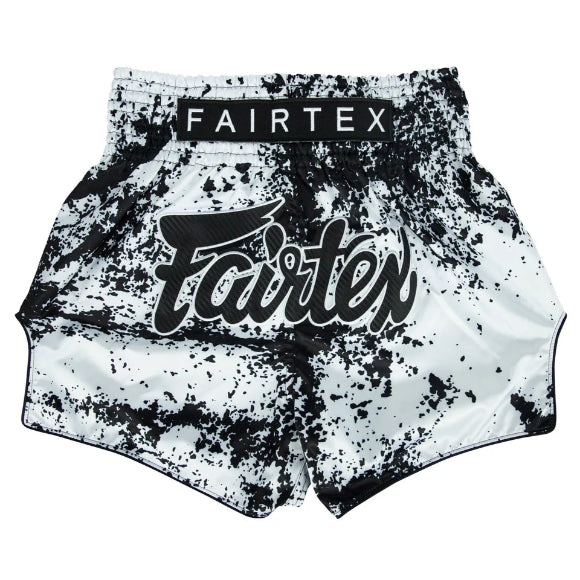 Fairtex MUAY THAI SHORTS (Grunge White) - BS1948
