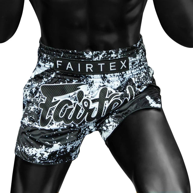 Fairtex MUAY THAI SHORTS (Grunge Black) - BS1949