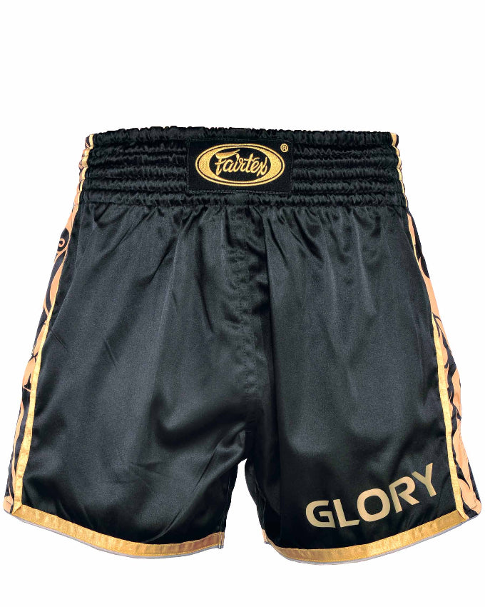 Fairtex MUAY THAI / BOXING SHORTS "GOLD" (Black / Gold) - BSG1