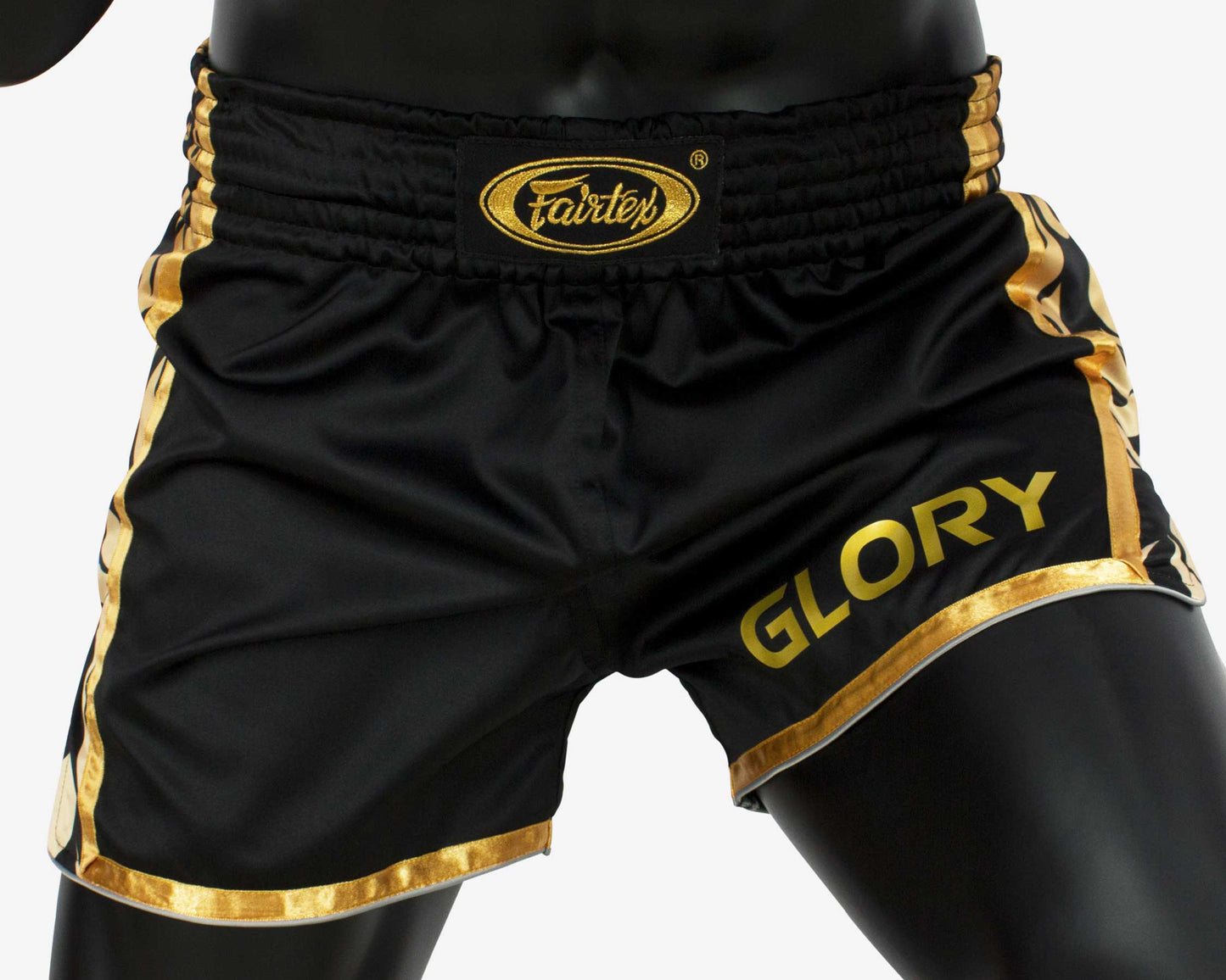 Fairtex MUAY THAI / BOXING SHORTS "GOLD" (Black / Gold) - BSG1