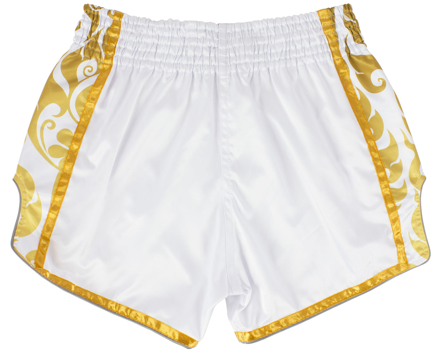 Fairtex MUAY THAI / BOXING SHORTS "GOLD" (White / Gold) - BSG2