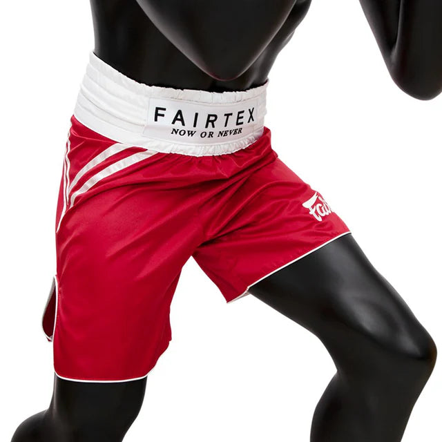 Fairtex BOXING TRUNKS "CLASSIC RED" - BT2008