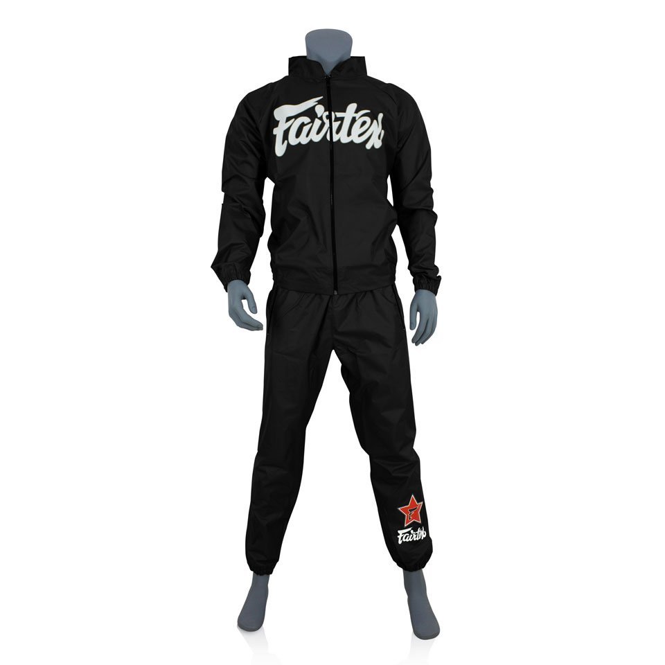 Fairtex VINYL SWEAT SUIT (Black) - VS2