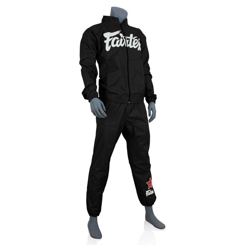Fairtex VINYL SWEAT SUIT (Black) - VS2