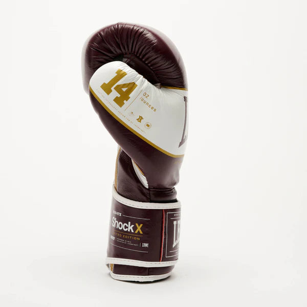 LEONE Gloves - LEATHER Muay Thai / Boxing Gloves "SHOCK X - Bordeaux" - GN047X