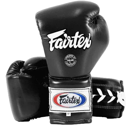 Fairtex BGL7-Pro Training Laced "Mexican Style" Gloves (Black)