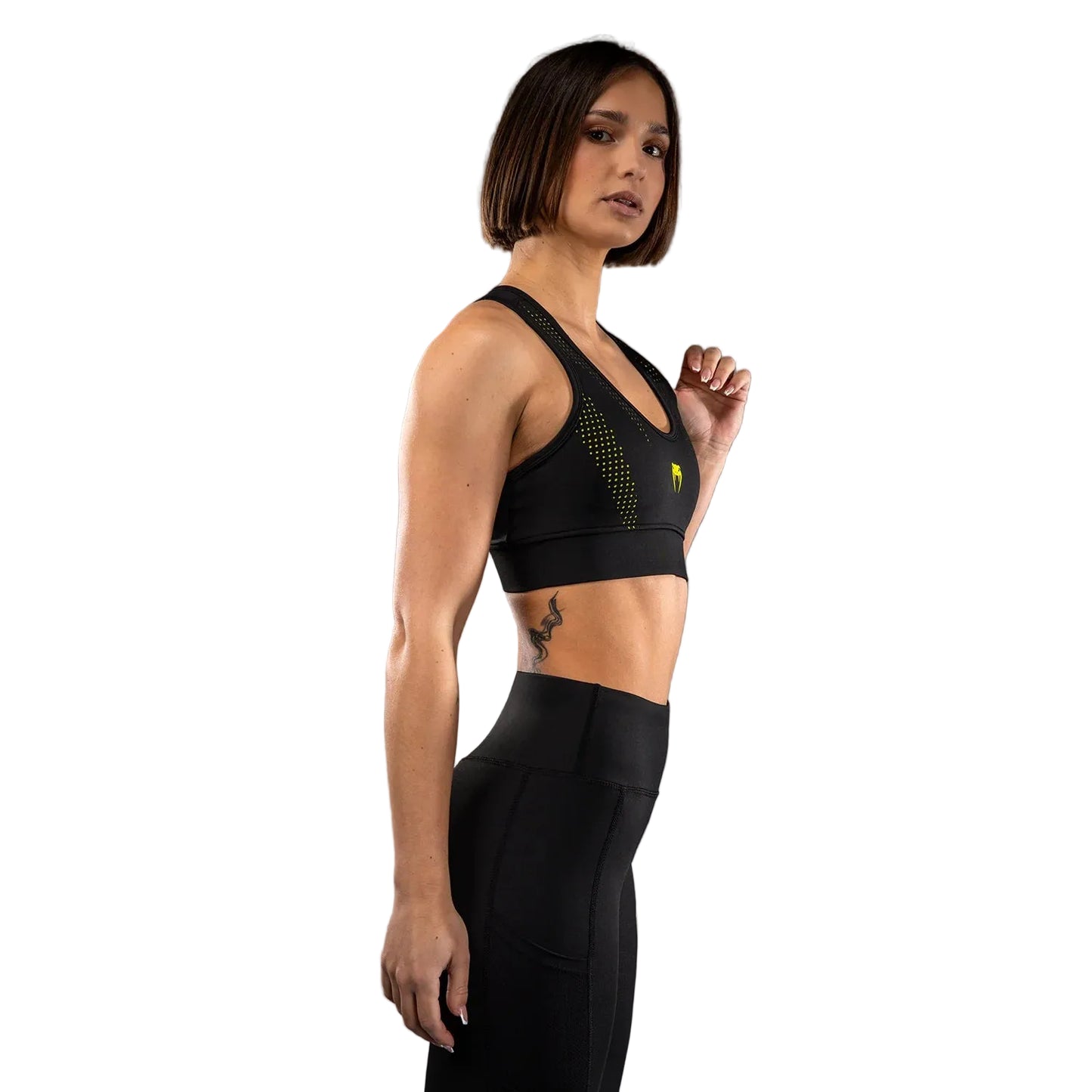 VENUM - Lazer Women's Sport Bra - (Black/Yellow)