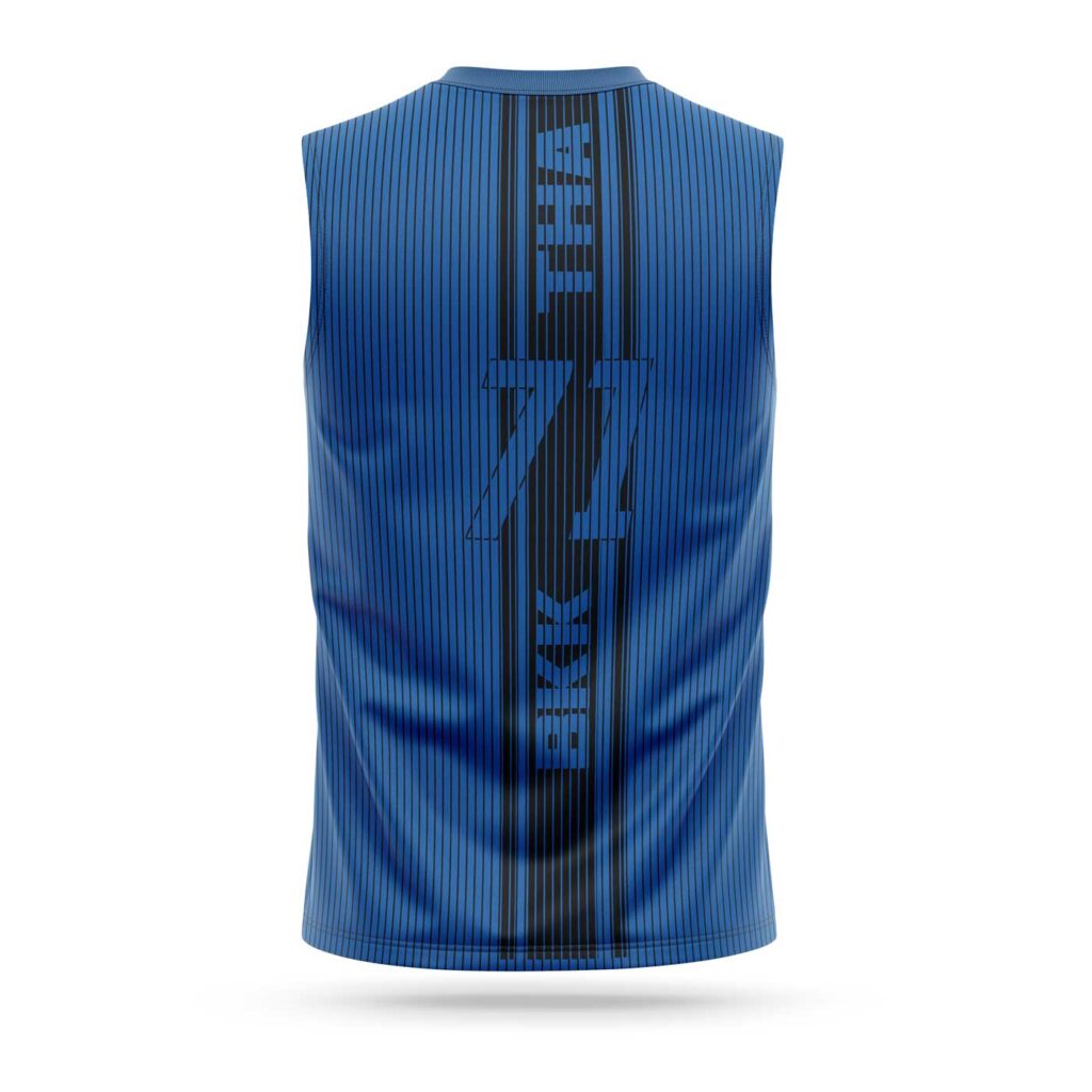 Fairtex SHIRT SLEEVELESS THAI STRIPES SPORT (Blue/Black) - MTT30