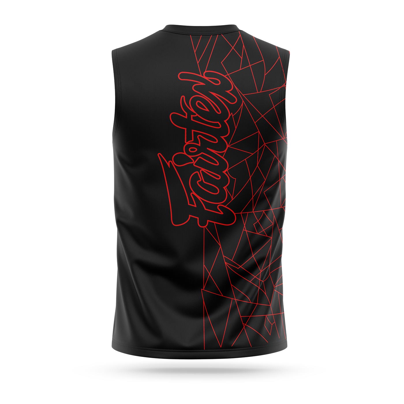 Fairtex SHIRT SLEEVELESS LAMBORGHINI SPORT (Black/Red) - MTT31