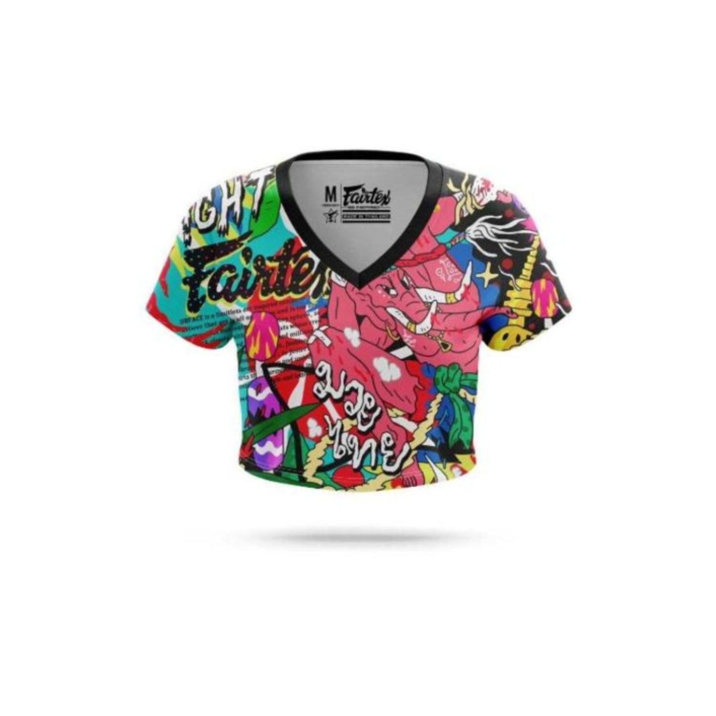 Fairtex CROP-TOP V-NECK URFACE SPORT - PT15
