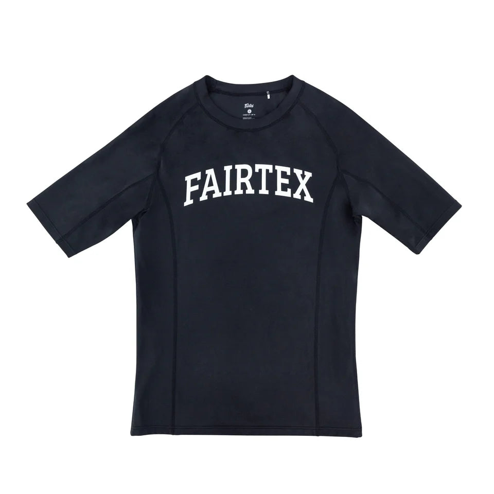 Fairtex SHORT SLEEVE RASHGUARD (Black) - RG8