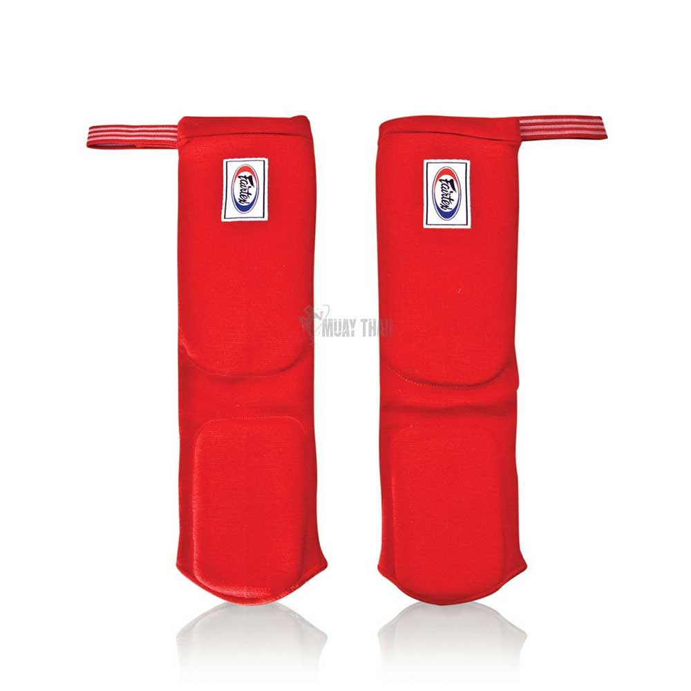 Fairtex COMPETITION Cotton SHIN PADS (Red) - SPE1