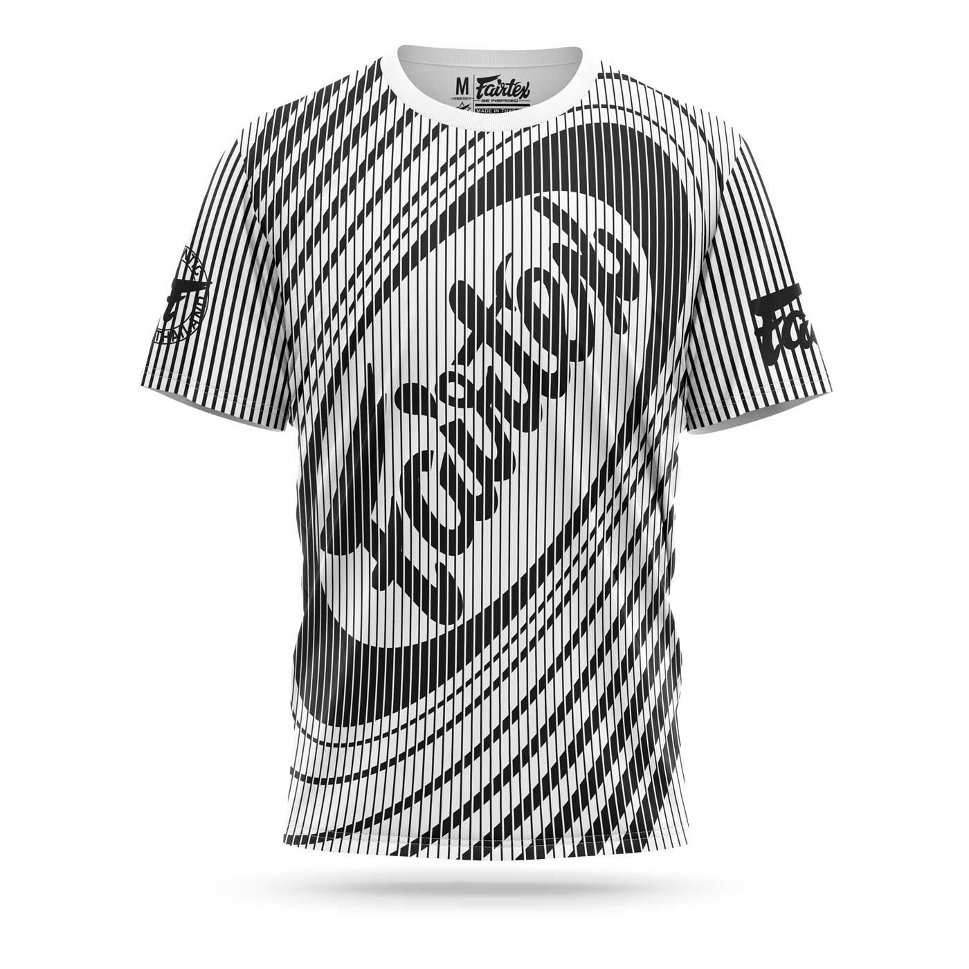 Fairtex T-SHIRT THAI STRIPES (White/Black) - TST173