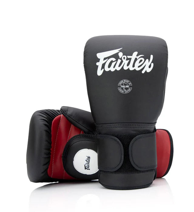 Fairtex COACH SPARRING GLOVES (BLACK / RED) - BGV13