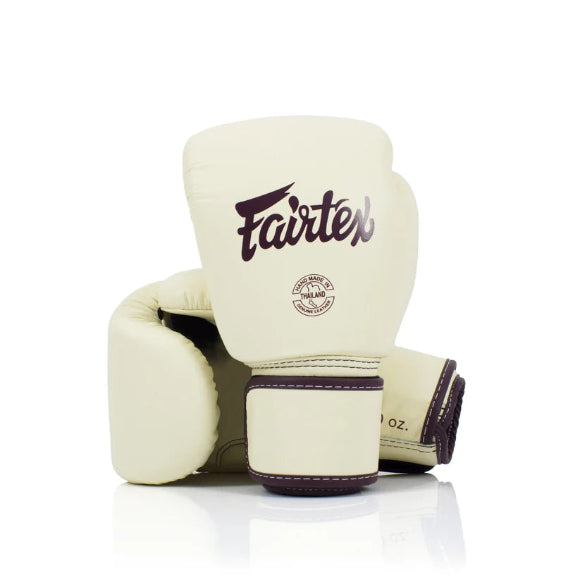 Fairtex REAL LEATHER MUAY THAI / BOXING GLOVES (Khaki) - BGV16