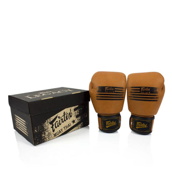 Fairtex "LEGACY" GENUINE BOXING GLOVES (Bronze) - BGV21