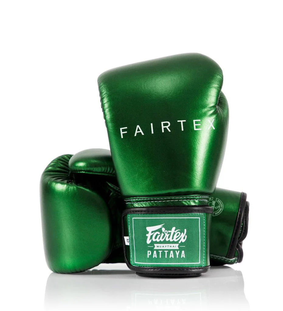 Fairtex MUAY THAI / BOXING GLOVES (METALLIC GREEN) - BGV22