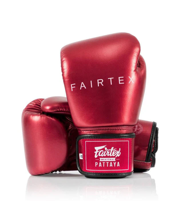Fairtex MUAY THAI / BOXING GLOVES (METALLIC RED) - BGV22