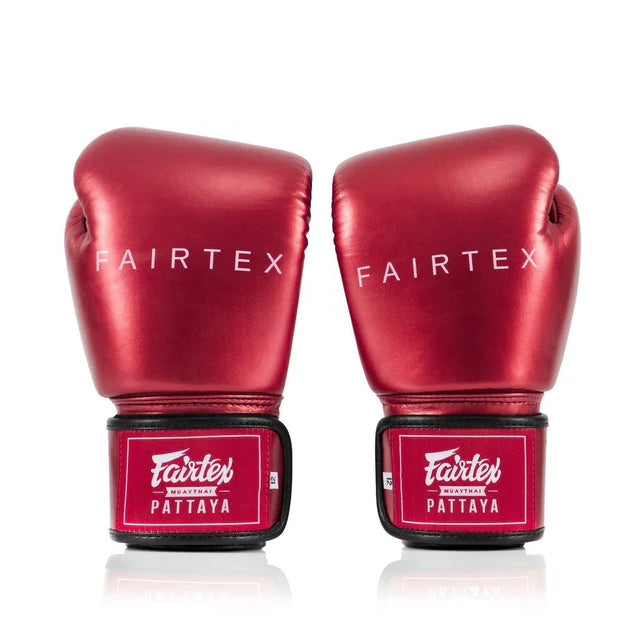 Fairtex MUAY THAI / BOXING GLOVES (METALLIC RED) - BGV22