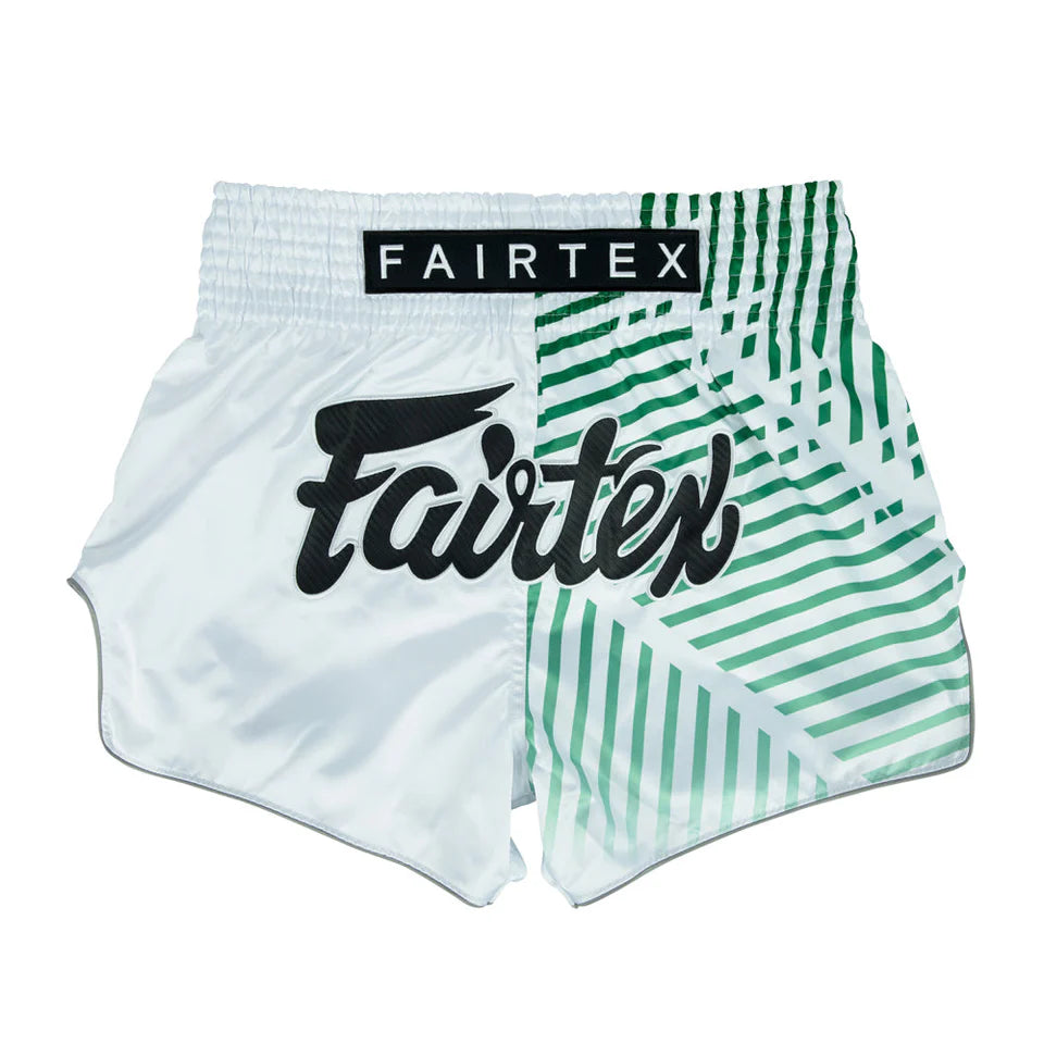 Fairtex MUAY THAI SHORTS (Racer White) - BS1923