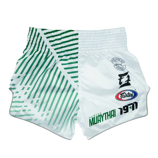 Fairtex MUAY THAI SHORTS (Racer White) - BS1923
