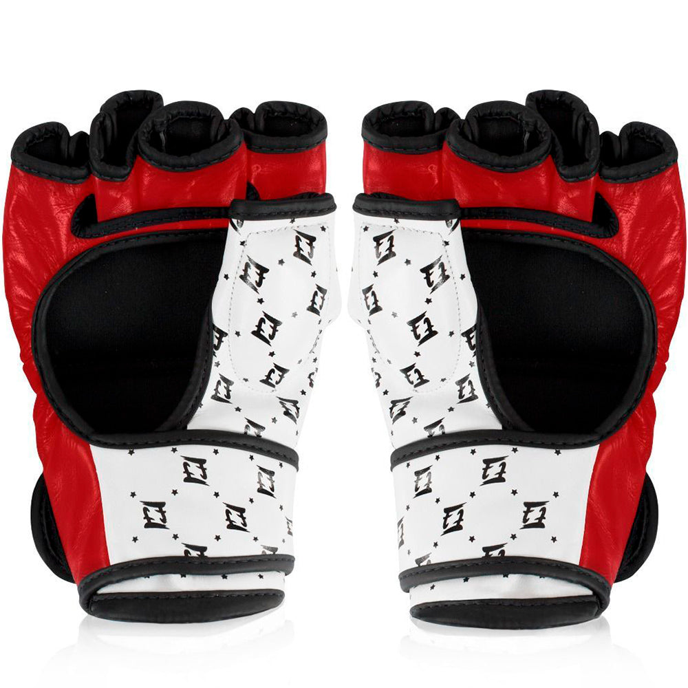 Fairtex FGV17-MMA ULTIMATE COMBAT GLOVES WHITE / RED "Split Knuckles"
