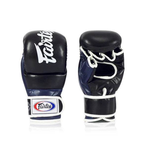 Fairtex MMA SUPER SPARRING GRAPPLING GLOVES (BLACK/BLUE) - FGV18
