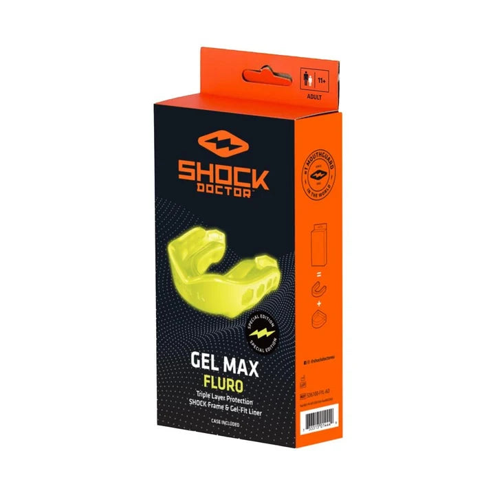 SHOCK DOCTOR - Mouthguard Gel Max (Fluro Yellow) - 6100-FYL