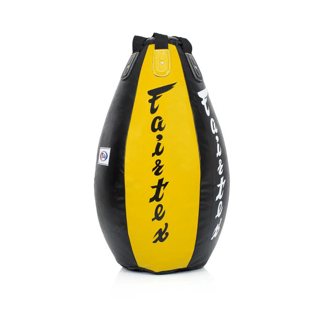 Fairtex SUPER TEAR DROP HEAVY BAG (Yellow / Black) - HB15 (unfilled)