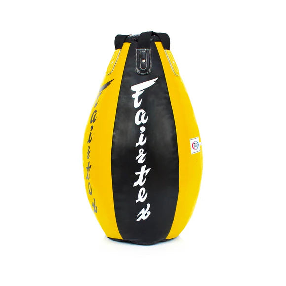 Fairtex SUPER TEAR DROP HEAVY BAG (Yellow / Black) - HB15 (unfilled)