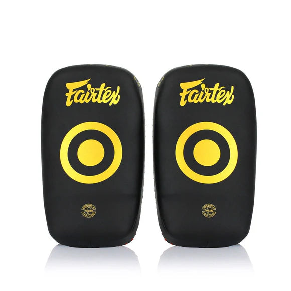 Fairtex Thai Kick Pads (Black / Gold) - KPLC6