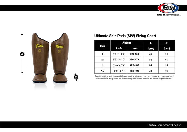 Fairtex SP8-ULTIMATE Competition SHIN PADS (Cream White)