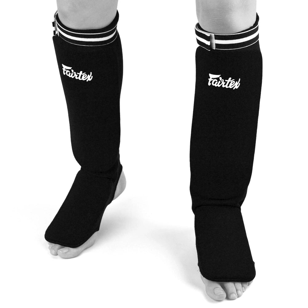 Fairtex COMPETITION Cotton SHIN PADS (Black) - SPE1