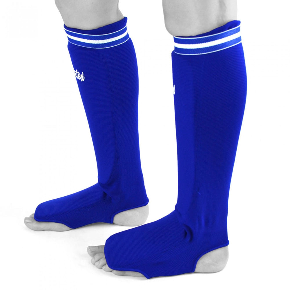 Fairtex COMPETITION Cotton SHIN PADS (Blue) - SPE1