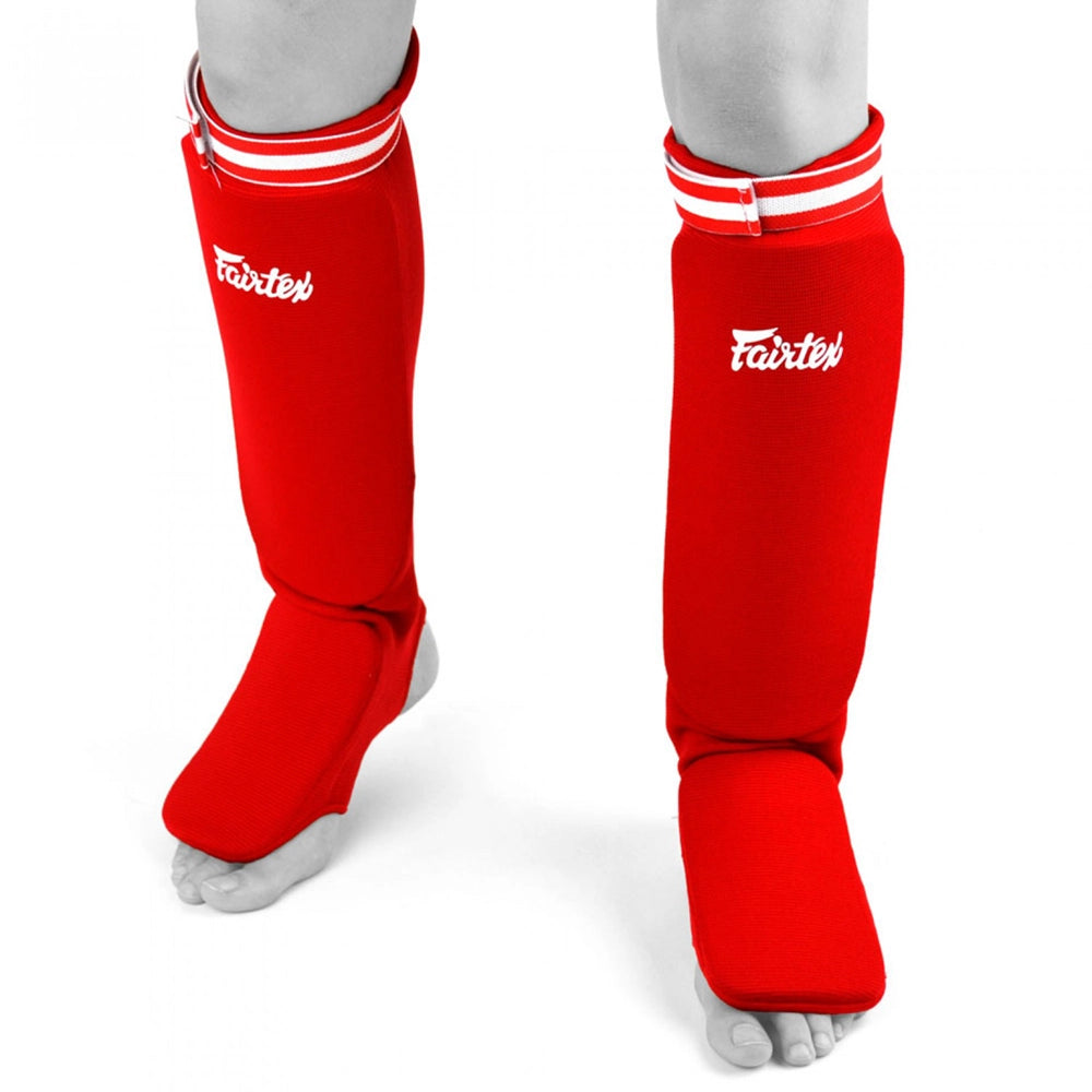 Fairtex COMPETITION Cotton SHIN PADS (Red) - SPE1