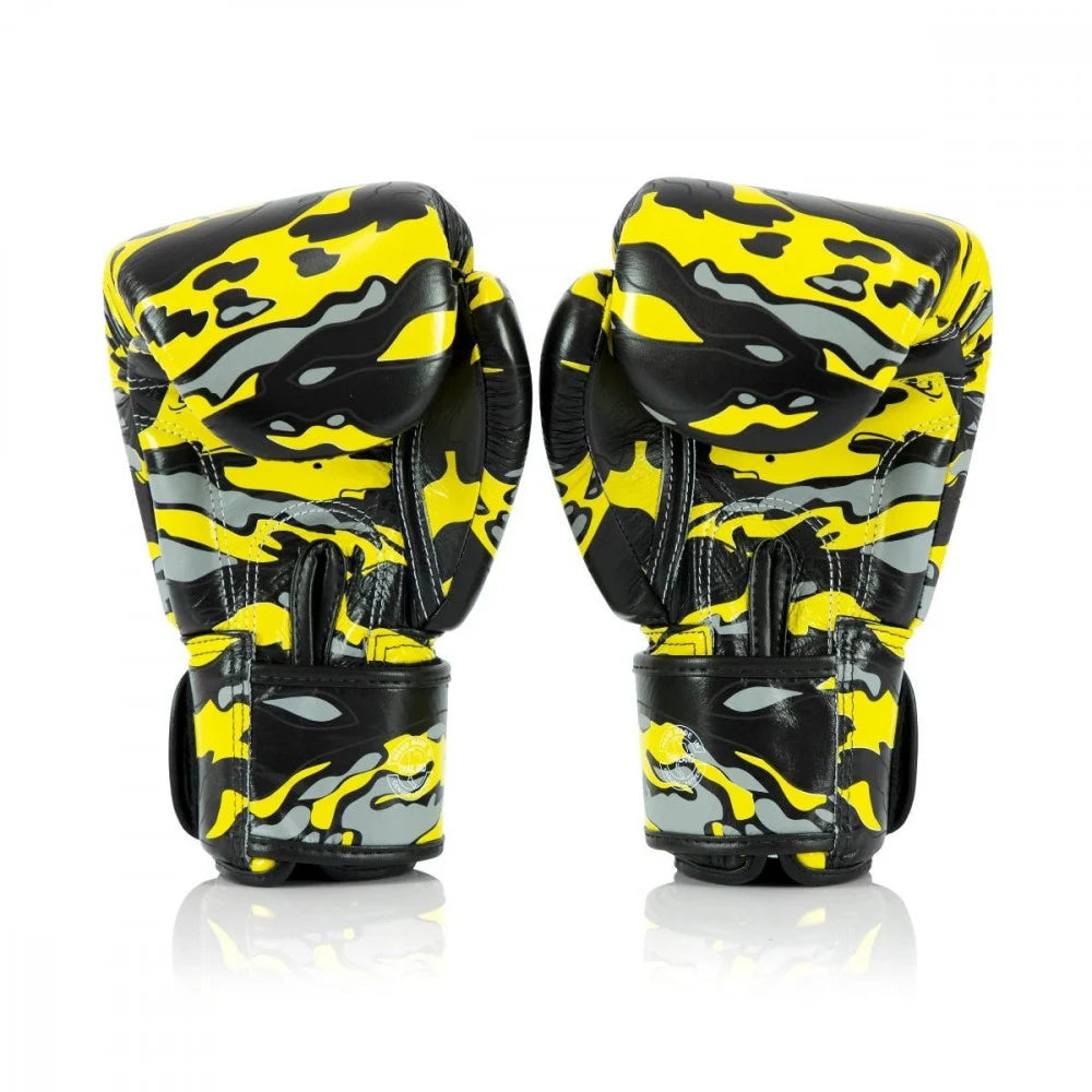Fairtex BGV PREMIUM ONE - MUAY THAI / BOXING GLOVES ONE X "Sabotage" (Camouflage) / PREMIUM LEATHER