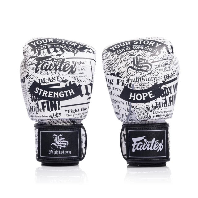 Fairtex BGV PREMIUM - "X FIGHT STORY" MUAY THAI / BOXING GLOVES Premium Leather
