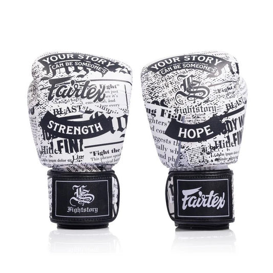 Fairtex BGV PREMIUM - "X FIGHT STORY" MUAY THAI / BOXING GLOVES Premium Leather